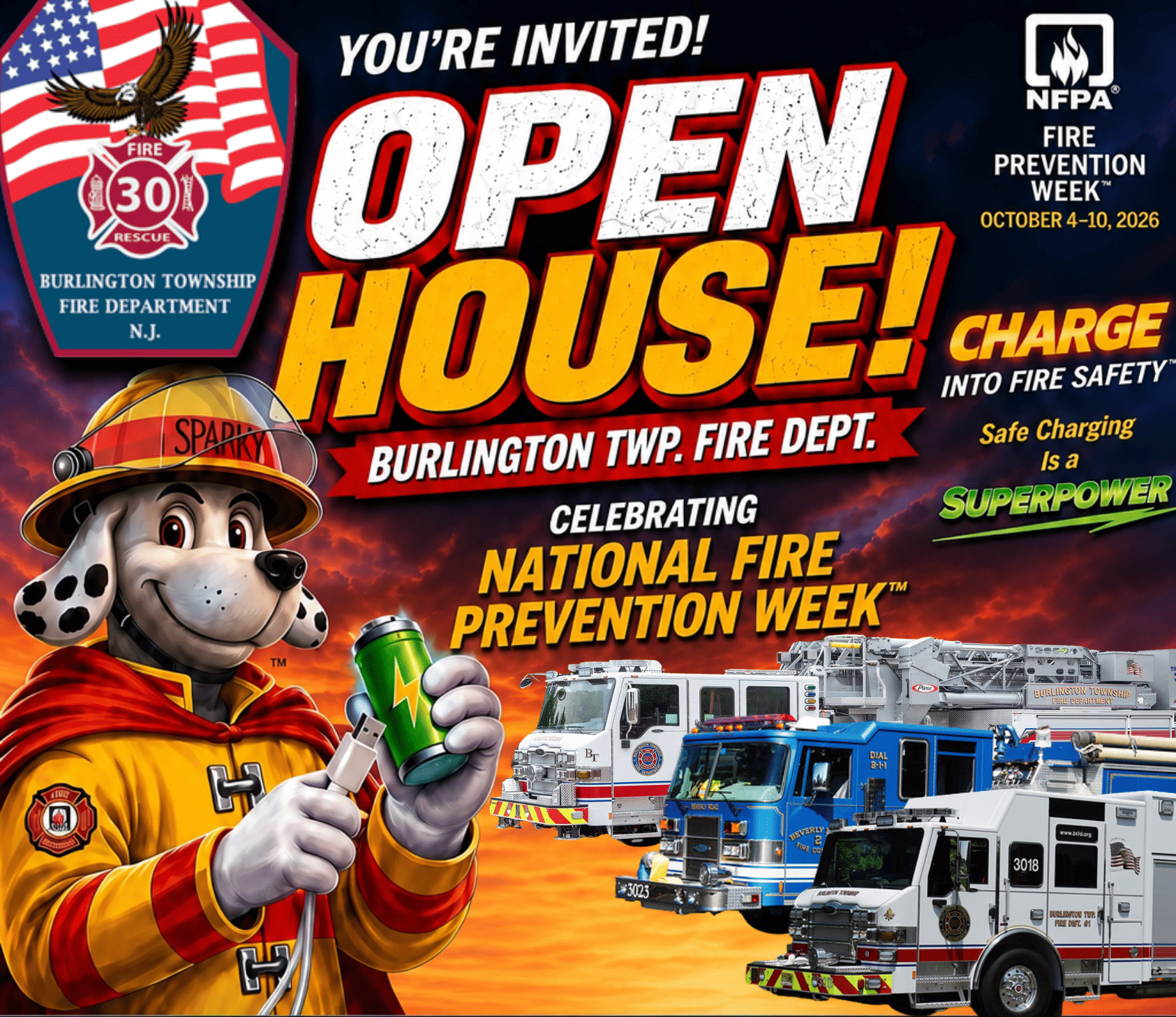Get Charged Up for Fire Safety: Burlington Township Fire Department Open House!